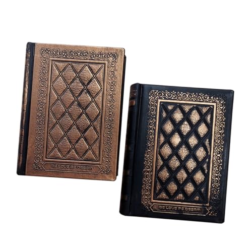Angoily 2 Stück Retro Leder -notizblock Notizbuch Büro-notizblock Schreiben Von Pads Vintage Notepad Notebook-büro Notizblock Für Geschäftliches Schreiben Notizen Notebook Kunstleder von Angoily