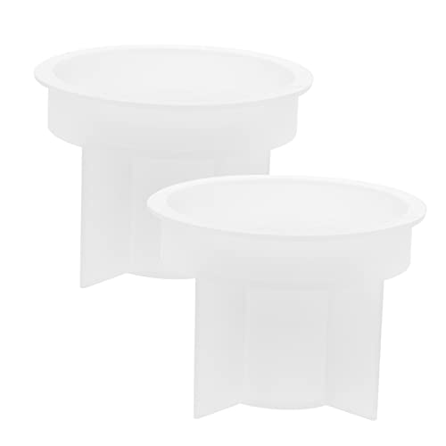 Angoily 2 Stück Runde Silikon Kerzenhalter Formen Wiederverwendbare Gießformen für Diy Kerzen Vielseitig Einsetzbare Silikonmolds für Kreative Bastelprojekte und Kinderaktivitäten von Angoily