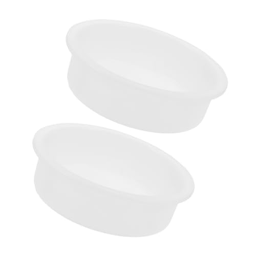 Angoily 2 Stück Runde Silikonform für DIY Handwerksprojekte Epoxidharz Gussform für Untersetzer Servierbrett und Heimdekoration von Angoily