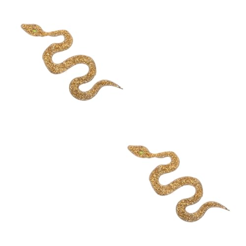 Angoily 2 Stück Schlangen Aufnäher zum Aufbügeln Diy Strass Applikation für Kleidung Taschen Hüte Dekorativer Patch für Einfache Anwendung und Reparatur Goldene Farbe Vielseitig Einsetzbar von Angoily