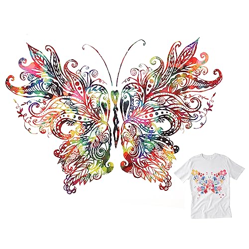 Angoily 2 Stück Schmetterling Aufnäher zum Aufbügeln Bunte Wärmeübertragungs Patches für Diy Kleidung Kreative Dekoration und Reparatur von Textilien von Angoily