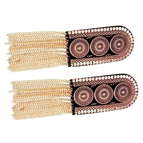 Angoily 2 Stück Schulterepauletten mit Quasten Metallverzierung für Herrenuniformen Luxuriöse Kostümzubehör mit Charmantem Design für Festlichkeiten und Besondere Anlässe von Angoily