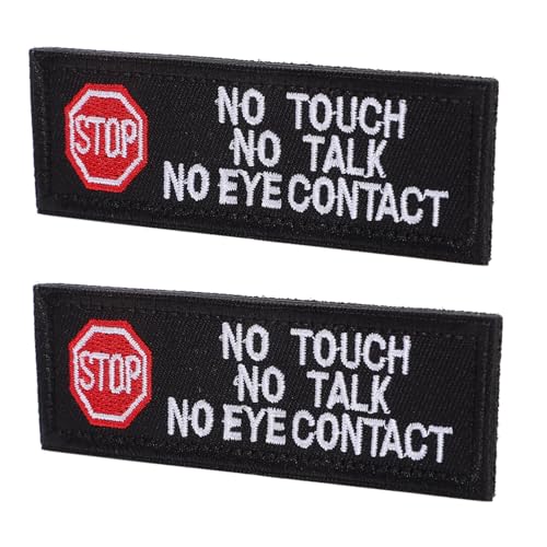 Angoily 2 Stück Service Hund Aufnäher Bestickt Weiche Klett Patches für Geschirr Hunde Weste No Touch No Eye Contact für Diensthunde Bequem Einfach Befestigen Modisch Angoily 2 Stück Service Hund Aufnäher Bestickt Weiche Klett Patches für Geschirr Hunde Weste No Touch No Eye Contact für Diensthunde Bequem Einfach Befestigen Modisch von Angoily