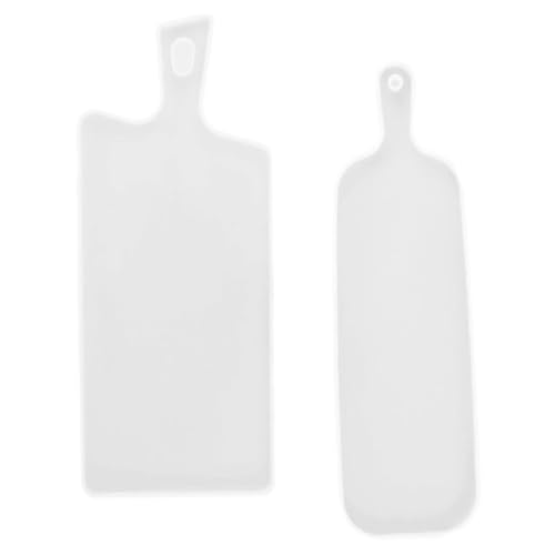 Angoily 2 Stück Silikon Epoxidharz Tray Form Teiliges mit Griffen Langlebige DIY Silikonform für Schmucktablett Rutschfest Leicht zu Entformen für Wohn und Bürodekoration von Angoily