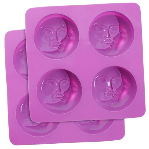 Angoily 2 Stück Silikon Seifenform Teilig Mond Sonne Gesicht DIY Backform für Kuchen Kekse Fondant Antihaft Leicht zu Reinigen für Seifenherstellung und Dessert Backen Angoily 2 Stück Silikon Seifenform Teilig Mond Sonne Gesicht DIY Backform für Kuchen Kekse Fondant Antihaft Leicht zu Reinigen für Seifenherstellung und Dessert Backen von Angoily