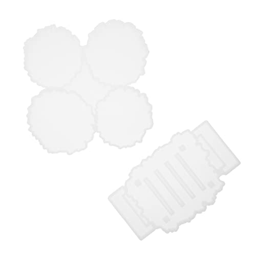 Angoily 2 Stück Silikonform für Diy Untersetzer Teiliges Set Unregelmäßige Coaster Gießform Kreativ Gestalten für Einzigartige Untersetzer und Ständer für Bastelprojekte von Angoily
