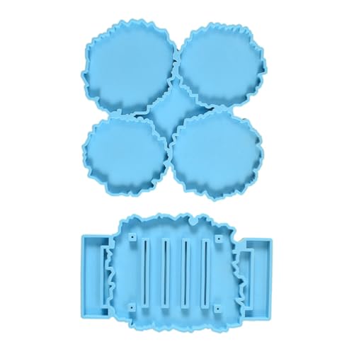 Angoily 2 Stück Silikonformen für Diy Untersetzer und Aufbewahrungsregal Teiliges Crystal Epoxy Gießform für Bastelprojekte für Bastel und Tragbares Design von Angoily