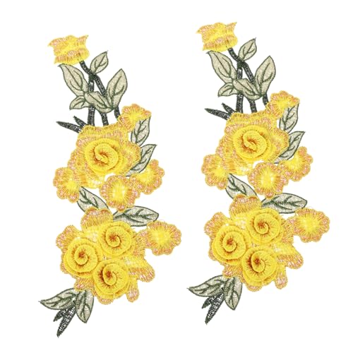 Angoily 2 Stück Stickerei Patches mit Blumenmotiv zum Aufnähen für Diy Kleidung Applikationen für Shirts Jeans Hüte und Mehr und Realistische Designs für Handarbeiten Angoily 2 Stück Stickerei Patches mit Blumenmotiv zum Aufnähen für Diy Kleidung Applikationen für Shirts Jeans Hüte und Mehr und Realistische Designs für Handarbeiten von Angoily