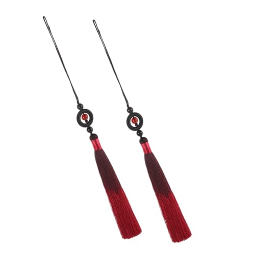 Angoily 2 Stück Taichi-quaste Zum Aufhängen: Fechten-quaste, Tai-chi-, Kampfkunst-schmuck, Nageldekoration, Chinesisches -accessoire von Angoily
