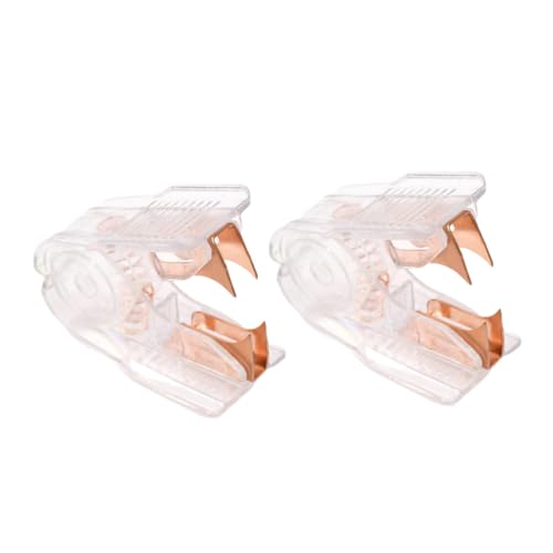 Angoily 2 Stück Teiliges Büro Heftklammerentferner Rosegold Transparenter Kleiner Klammerabzieher Ergonomisch Griff Schnelles Entfernen ohne Materialschäden für Lehrer Kollegen Familie von Angoily
