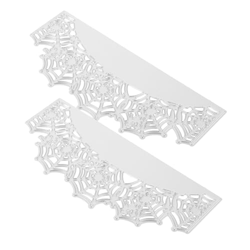 Angoily 2 Stück Teiliges Carbon Stahl Prägeschablonen mit Spinnennetz Langlebige Stanzformen für Diy Bastelarbeiten Präzise und Kratzfeste Diy Schneidewerkzeuge Silber von Angoily