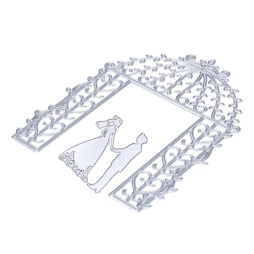 Angoily 2 Stück Teiliges Carbonstahl Stanzformen für Diy Scrapbooking Präge Schablone mit Muster für Album Dekoration Hochzeitskarten und Papierkunst Silber von Angoily