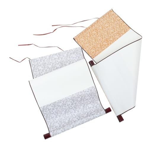 Angoily 2 Stück Teiliges Chinesische Kalligraphie Leinwandrolle aus Hochwertigem Reispapier Wasserabsorbierend Kompakte für Sumi und Tuschmalerei Dekorative Wandrolle für Büro und Zuhause von Angoily