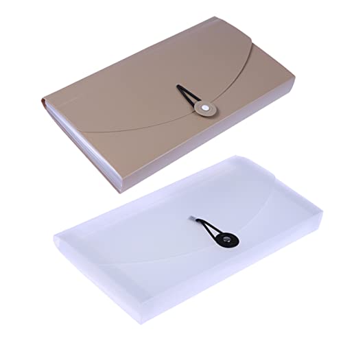 Angoily 2 Stück Teiliges Dokumenten Organizer aus PP Material Erweiterbare Fächermappe mit Etiketten Halbtransparentes und Khakifarbenes Design für Büro und Zuhause Angoily 2 Stück Teiliges Dokumenten Organizer aus PP Material Erweiterbare Fächermappe mit Etiketten Halbtransparentes und Khakifarbenes Design für Büro und Zuhause von Angoily