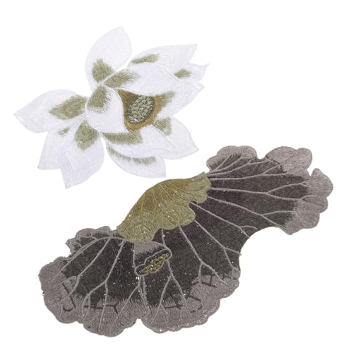 Angoily 2 Stück Teiliges Hochdichte Bestickte Blumen Aufbügler mit Lotusblatt Design Strapazierfähige Applikationen für Kleidung DIY Dekoration von Jacken Hosen und Taschen Angoily 2 Stück Teiliges Hochdichte Bestickte Blumen Aufbügler mit Lotusblatt Design Strapazierfähige Applikationen für Kleidung DIY Dekoration von Jacken Hosen und Taschen von Angoily