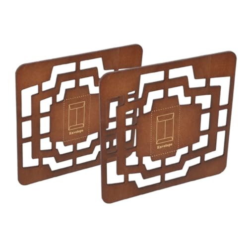 Angoily 2 Stück Teiliges Holz Umschlag Schablone Vintage Design Einfach zu Bedienen Langlebig DIY Bastelvorlage für Umschläge für Hochzeitskarten Feiertagsgrüße Kreative Bastelprojekte von Angoily
