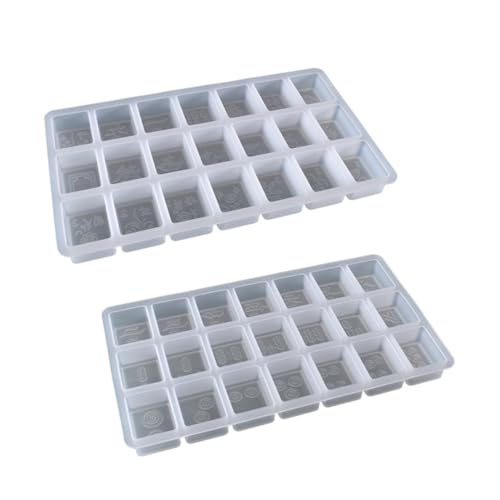 Angoily 2 Stück Teiliges Mahjong Silikonform für Epoxidharz Flexible Glatte DIY Formen Bruch Verschleißfest für Kreative Schmuck Bastelprojekte von Angoily