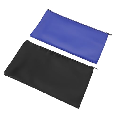Angoily 2 Stück Teiliges PU Leder Geldbeutel mit Reißverschluss Wasserdichte Kleine Banktasche für Papiergeld und Belege Eleganter Organizer für Professionelle Aufbewahrung und Effiziente von Angoily