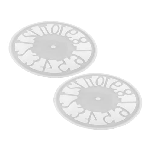 Angoily 2 Stück Teiliges Silikon Uhrform Flexible Reißfeste DIY Gießform für Uhrblätter Waschbare Wiederverwendbare Handwerksschablonen für Kreative Epoxidharz Tischplatten und Angoily 2 Stück Teiliges Silikon Uhrform Flexible Reißfeste DIY Gießform für Uhrblätter Waschbare Wiederverwendbare Handwerksschablonen für Kreative Epoxidharz Tischplatten und von Angoily