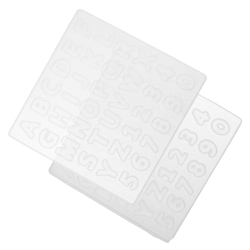 Angoily 2 Stück Teiliges Silikonform für DIY Schmuckherstellung Flexible Buchstaben Zahlenformen nicht Haftend Leicht zu Reinigen Geeignet für Epoxidharz Anhänger und Kreative Angoily 2 Stück Teiliges Silikonform für DIY Schmuckherstellung Flexible Buchstaben Zahlenformen nicht Haftend Leicht zu Reinigen Geeignet für Epoxidharz Anhänger und Kreative von Angoily