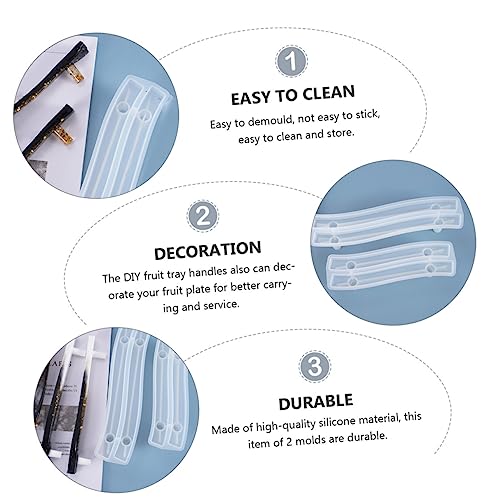 Angoily 2 Stück Teiliges Silikonform für Fruchttablett Griffe DIY Epoxidharz Gießform für Designs Wiederverwendbar und Einfach zu Entformen für Zuhause und Feiern Angoily 2 Stück Teiliges Silikonform für Fruchttablett Griffe DIY Epoxidharz Gießform für Designs Wiederverwendbar und Einfach zu Entformen für Zuhause und Feiern von Angoily