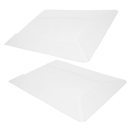 Angoily 2 Stück Transparente Dokumententaschen Robuste PVC Aktenordner Tragbare Fächer für Büro Schule und Zuhause Organisieren von Unterlagen von Angoily