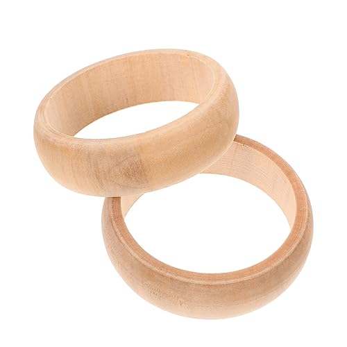 Angoily 2 Stück Unlackierte Holzarmreifen für DIY Bastelmaterialien für Armbänder Leicht und Tragbar für Schmuckherstellung und Gestaltung Angoily 2 Stück Unlackierte Holzarmreifen für DIY Bastelmaterialien für Armbänder Leicht und Tragbar für Schmuckherstellung und Gestaltung von Angoily