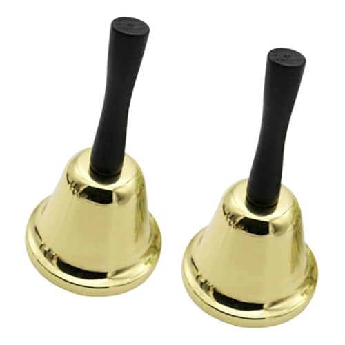 Angoily 2 Stück Vintage Handglocken mit Holzgriff Klassische Tischglocken für Service Restaurant und Schule Zufälliger Stil Poliertes Metall für und Anlässe Angoily 2 Stück Vintage Handglocken mit Holzgriff Klassische Tischglocken für Service Restaurant und Schule Zufälliger Stil Poliertes Metall für und Anlässe von Angoily