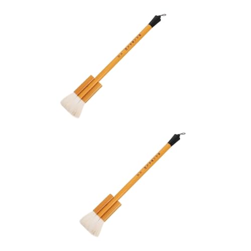 Angoily 2 Stück Wollbürste Tragbarer Pinsel Bürsten handgehaltener Wollmalpinsel Wiederverwendbarer Aquarellpinsel malen Pinsel für die Aquarellmalerei Aquarellbürste Malpinsel üben wolle von Angoily