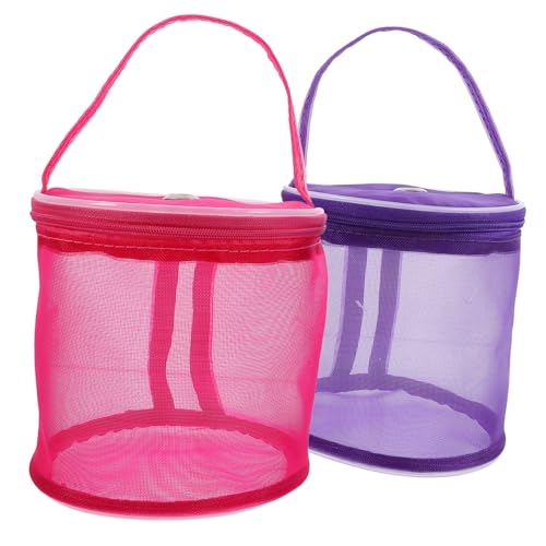 Angoily 2 Stück Wollorganizer Tasche Nylon Aufbewahrungstasche für Strick und Häkelbedarf mit Reißverschluss Praktische Tragetasche für Garnkugeln und Zubehör Lila Rosa Angoily 2 Stück Wollorganizer Tasche Nylon Aufbewahrungstasche für Strick und Häkelbedarf mit Reißverschluss Praktische Tragetasche für Garnkugeln und Zubehör Lila Rosa von Angoily