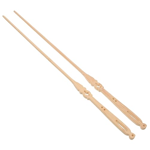 Angoily 2 Stück Zubehör Für Uchiwa-fans Lüfter Diy-versorgung Hohler Fächerstab Aus Holz Urige Fanstange Fächerstöcke Aus Holz Dekorativer Fächerstab Fan-zubehör Light Brown Hölzern von Angoily