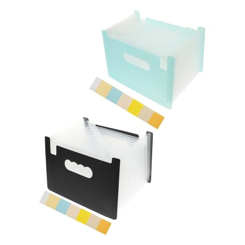 Angoily 2 Stück von Aktentaschen büromappe aufbewahrungsmappe schnell hefter ordnee cartape Taschenordner Datei-Organizer-Desktop kleiner Aktenordner Organisator für Papierakten von Angoily