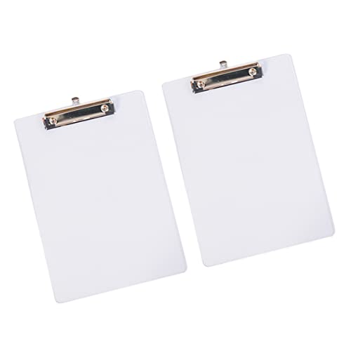 Angoily 2 Stücke Rutschfeste Klemmbretter für Schule Praktische Clipboards für Transparent Leicht für Notizen und Dokumente von Angoily