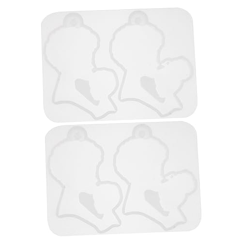 Angoily 2 Stücke Schlüsselanhänger Silikonform für Diy Mutter Junge Mädchen Ornament Gießform Wiederverwendbar für Handgemachte und Dekorationen zum Muttertag für Bastelprojekte von Angoily