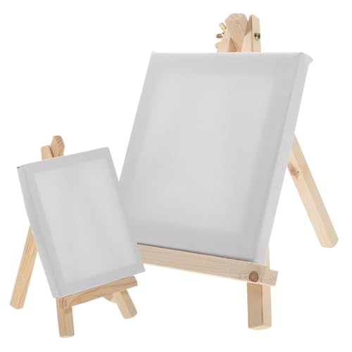 Angoily 2 Stücke Teiliges Mini Staffelei Set mit Leinwänden Multifunktionale Holzstaffelei für Künstler für Zuhause und Kunstprojekte Leicht und Tragbar Angoily 2 Stücke Teiliges Mini Staffelei Set mit Leinwänden Multifunktionale Holzstaffelei für Künstler für Zuhause und Kunstprojekte Leicht und Tragbar von Angoily