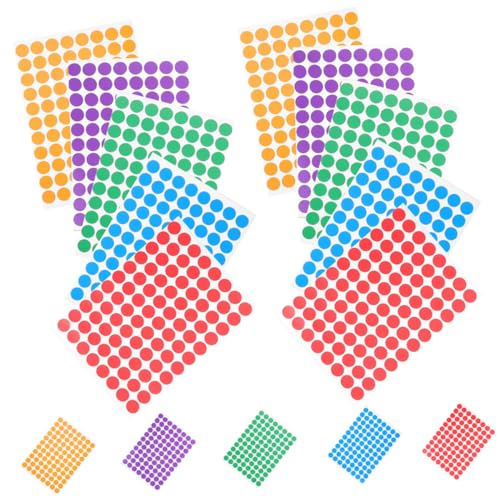 Angoily 20 Blatt Bunte Selbstklebende Runde Namensetiketten mit Je Farbigen Klebepunkten Starke Haftung Vielseitig für Schule Büro Kalender und Organisation Angoily 20 Blatt Bunte Selbstklebende Runde Namensetiketten mit Je Farbigen Klebepunkten Starke Haftung Vielseitig für Schule Büro Kalender und Organisation von Angoily