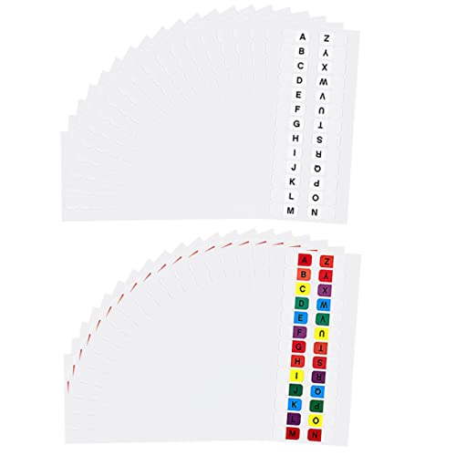 Angoily 20 Blatt Index Etiketten Notizbuch Aufkleber Registerkarten Zum Kommentieren Von Alphabet Registerkarten Alphabetischen Registern Selbstklebenden Trennregisterkarten von Angoily