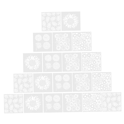 Angoily 20 Blatt Malvorlagen Blumen Schablonen Pet für Diy Projekte Wiederverwendbar für Malen Scrapbooking Wanddeko und Fotobücher Sicher für Erwachsene Angoily 20 Blatt Malvorlagen Blumen Schablonen Pet für Diy Projekte Wiederverwendbar für Malen Scrapbooking Wanddeko und Fotobücher Sicher für Erwachsene von Angoily