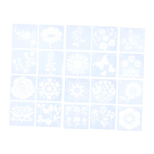 Angoily 20 Blatt Malvorlagen Schablonen Diy Pflanzen Zeichenschablonen für Bastelprojekte Wiederverwendbare Schablonen für und Dekoration von Angoily