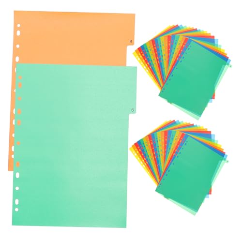 Angoily 20 Blatt Nachfüllpapier für die Schule Ordnertrenner Kartenteiler Nachfüllung büroartikel büromaterial Schreibwaren notizbücher Organizer Binder Teiler loses Nachfüllpapier pp von Angoily