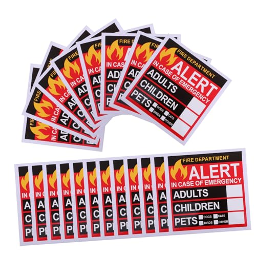 Angoily 20 Blatt Notfallrettung Aufkleber Sicherheitswarnung Sticker für Türen Feuerwehr Polizei Schnelle Personen und Haustiersuche Lebensrettend Sichtbar Angoily 20 Blatt Notfallrettung Aufkleber Sicherheitswarnung Sticker für Türen Feuerwehr Polizei Schnelle Personen und Haustiersuche Lebensrettend Sichtbar von Angoily