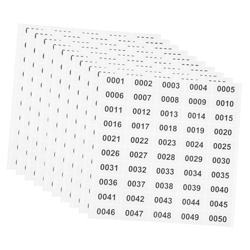 Angoily 20 Blatt Numerisches Etikett zahlenaufkleber Nummernaufkleber Nummernsticker Zahlensticker rechteckig für seriell Schüttgut selbstklebende Nummernschilder Digitale Etiketten Papier Angoily 20 Blatt Numerisches Etikett zahlenaufkleber Nummernaufkleber Nummernsticker Zahlensticker rechteckig für seriell Schüttgut selbstklebende Nummernschilder Digitale Etiketten Papier von Angoily