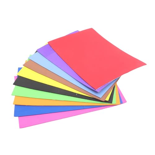 Angoily 20 Blatt Selbstklebende EVA Schaumstoffbögen Buntes Bastelpapier Farbiges DIY Papier für Schule Handwerk Origami Geschenkverpackung und Dekoration von Angoily