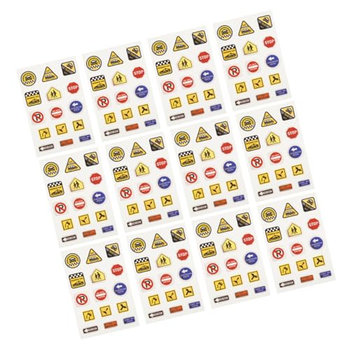 Angoily 20 Blatt Verkehrsschilder Aufkleber Teiliges DIY Spiel und Lernspielzeug für Verkehrszeichen Pädagogische Straßensicherheitsdekoration Langlebige Sticker für Spielzimmer und Angoily 20 Blatt Verkehrsschilder Aufkleber Teiliges DIY Spiel und Lernspielzeug für Verkehrszeichen Pädagogische Straßensicherheitsdekoration Langlebige Sticker für Spielzimmer und von Angoily