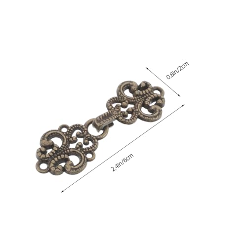 Angoily 20 Paare Chinesische Froggknöpfe Metall-froschverschluss für Hanfu und Cheongsam Langlebige Vintage-knöpfe Dekorative Kleiderverschlüsse für Traditionelle Kleidung von Angoily