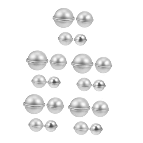 Angoily 20 Paare Halbkugel Backform Aluminiumlegierung für Diy Badebomben und Kuchen Einfaches Entformen Langlebig und Hautfreundlich Angoily 20 Paare Halbkugel Backform Aluminiumlegierung für Diy Badebomben und Kuchen Einfaches Entformen Langlebig und Hautfreundlich von Angoily