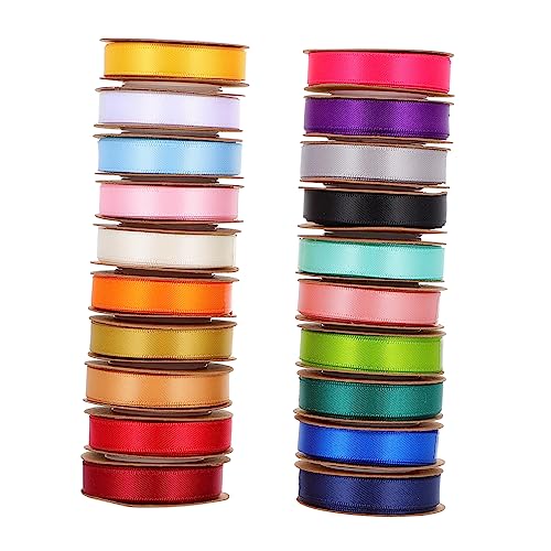 Angoily 20 Rollen Doppelseitige Polyesterbänder Diy Geschenkband für Hochzeiten Partys und Dekoration Breit Yards pro Rolle Vielseitig Einsetzbar für Kreative Bastelprojekte von Angoily