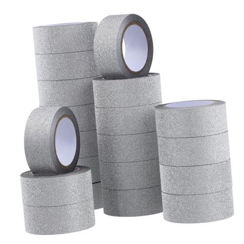 Angoily 20 Rollen Glitzer Film Band Dekorativ Wickeln Dünn Party Gold Journaling Dekoration Sammelalbum Funkeln Metallisch Empfindlich Farbig Glitzerband Zum Basteln Geschenkbänder von Angoily