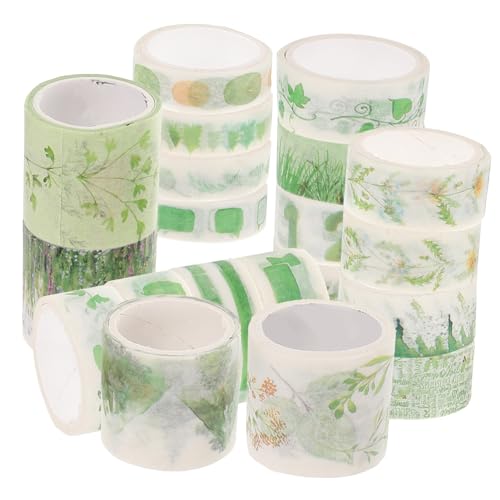 Angoily 20 Rollen Goldfolie Washi Tape Dekoratives Klebeband für Scrapbooking Journaling DIY für und Projekte Aquarell Muster Gesamtlänge von Angoily