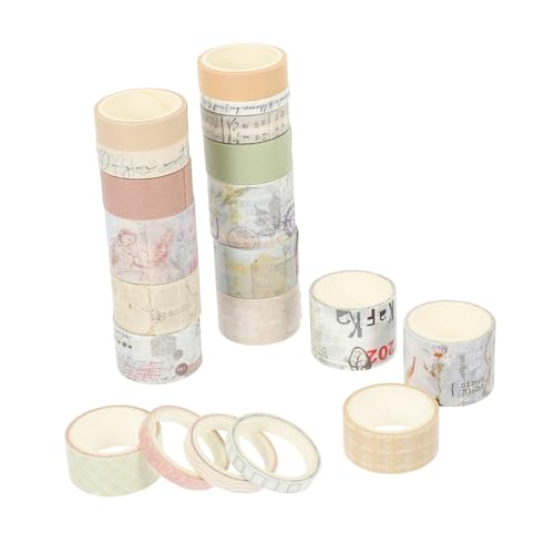 Angoily 20 Rollen Vintage Washi Klebeband Dekorative DIY Scrapbook Tapes Säurefrei Rückstandsfrei Ablösbar Kreative Planer Geschenkverpackung Zubehör Vielseitig für Basteln Tagebücher Angoily 20 Rollen Vintage Washi Klebeband Dekorative DIY Scrapbook Tapes Säurefrei Rückstandsfrei Ablösbar Kreative Planer Geschenkverpackung Zubehör Vielseitig für Basteln Tagebücher von Angoily